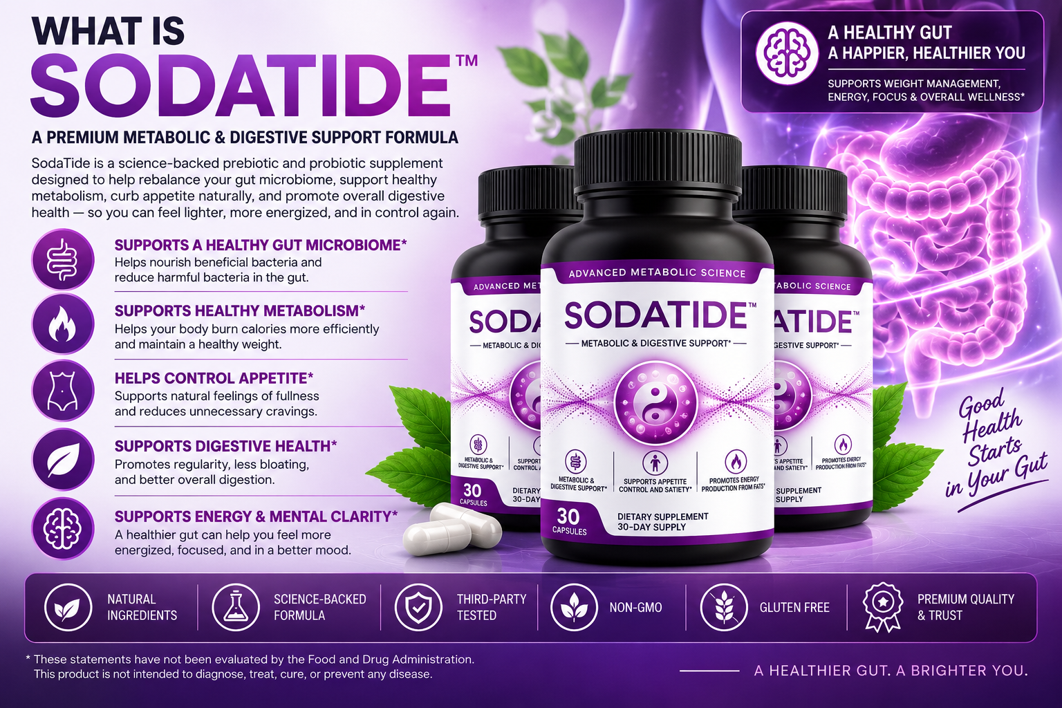 What is SodaTide — gut microbiome metabolic support supplement